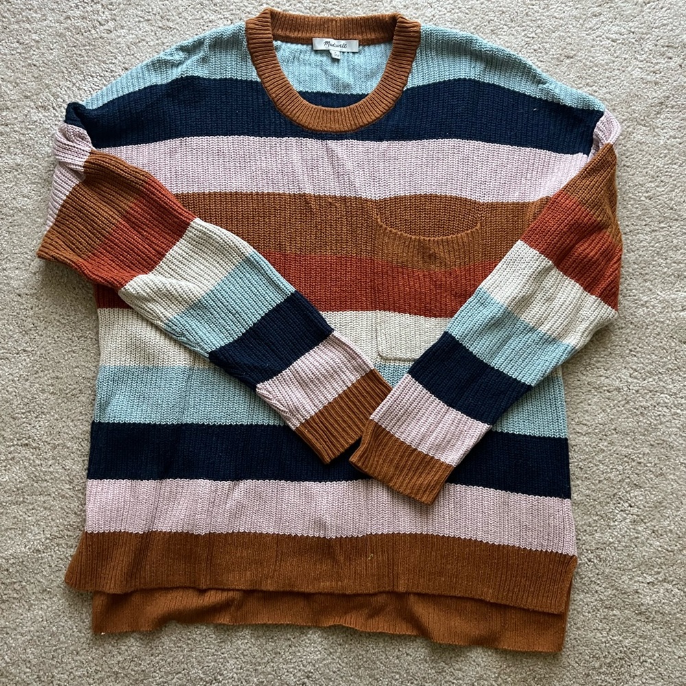 Madewell cozy oversized multicolored sweater size M